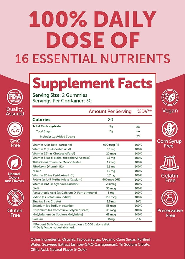 Lunakai Prenatal Vitamin and Women's Multivitamin Gummies Bundle - Pregnancy Multivitamin Gummy with Iron &amp Folic Acid - with 100% Daily Value of 16 Essential Vitamins and Minerals - 30 Days Suppl