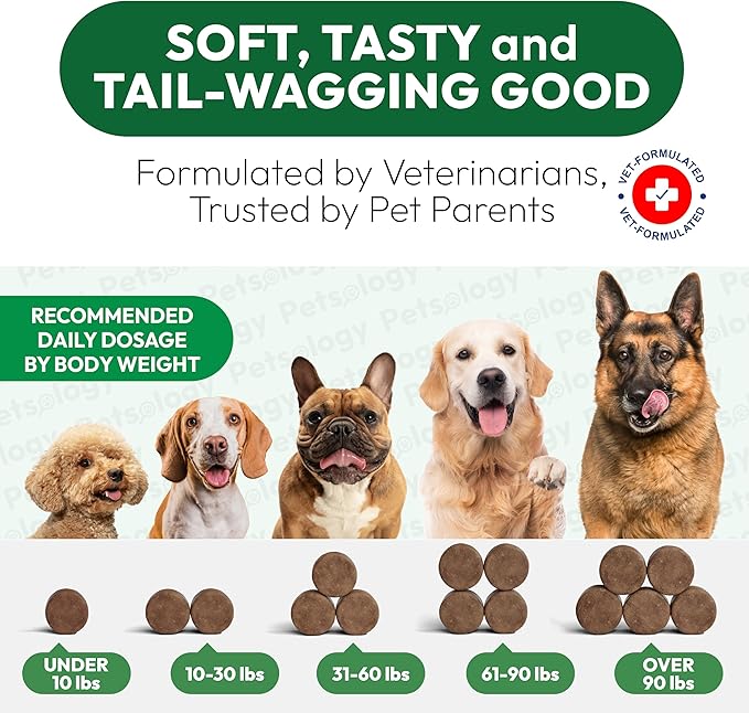 Hemp Calming Chews for Dogs - 170 Dog Calming Chews - Anxiety Relief Treats - Advanced Stress Relief Supplement Separation Aid Barking Fireworks Melatonin - Hip &amp Joint Support - Made in USA