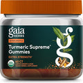 Gaia Herbs Turmeric Supreme Gummies Extra Strength - Supports Healthy Inflammatory Response in Healthy Individuals* - Lemon Ginger Flavor - 60 Vegan Organic Gummies (20 Servings)
