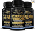 FREZZOR Probiotic + Prebiotic Capsules Once Daily 60 Billion CFUs Digestive Health for Men and Women 18 Strains Shelf Stable With Fermented Wholefoods Prebiotic &amp Fibre 270 caps 3 Month Su