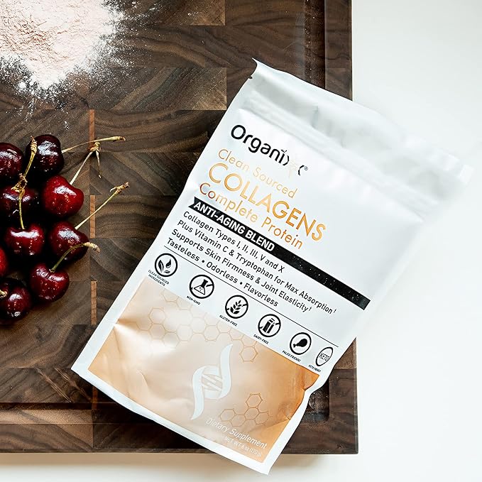 Organixx Clean Sourced Collagens (20 Serv) &amp Multi-Vita-Maxx (90 Caps) Bundle Protein w/Vitamin C &amp Zinc Plus USDA Organic Whole Food Multivitamin Supports Hair Joints &amp Daily Energy G