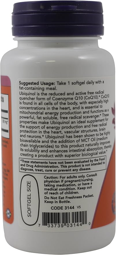 NOW Foods Ubiquinol - 200 mg - 60 Softgels