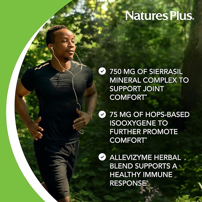 NaturesPlus Ultra InflamActin - 60 Capsules - Natural Anti-Inflammatory Supplement with Turmeric Bromelain MSM Boswellia &amp Ginger - Joint Health Support - 30 Servings