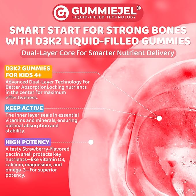Bundle Vitamin D3K2 Gummies for Kids &amp D3K2 Gummies for Adults