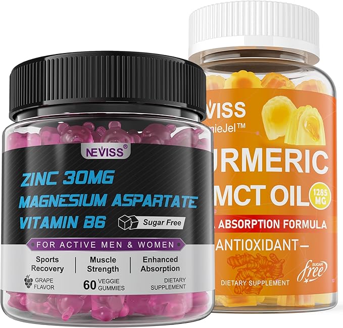 Turmeric Gummies with Zinc and Magnesium Supplement
