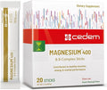 Switzerland Magnesium 400mg Sticks Peach Flavor Direct Use on Tongue Without Liquid with Vitamins B Support Muscle &amp Bone Health Improve Energy Gluten &amp Lactose-Free 20 Sticks (Sachets)