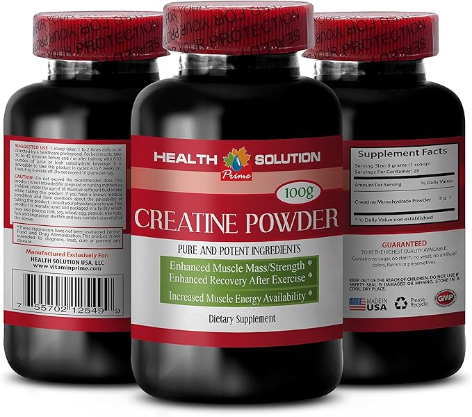 Creatine monohydrate organic - CREATINE POWDER 100g - boost muscle growth - creatine monohydrate powder - creatine micronized monohydrate - creatine monohydrate 5g powder - micronized creatine 1 Bot