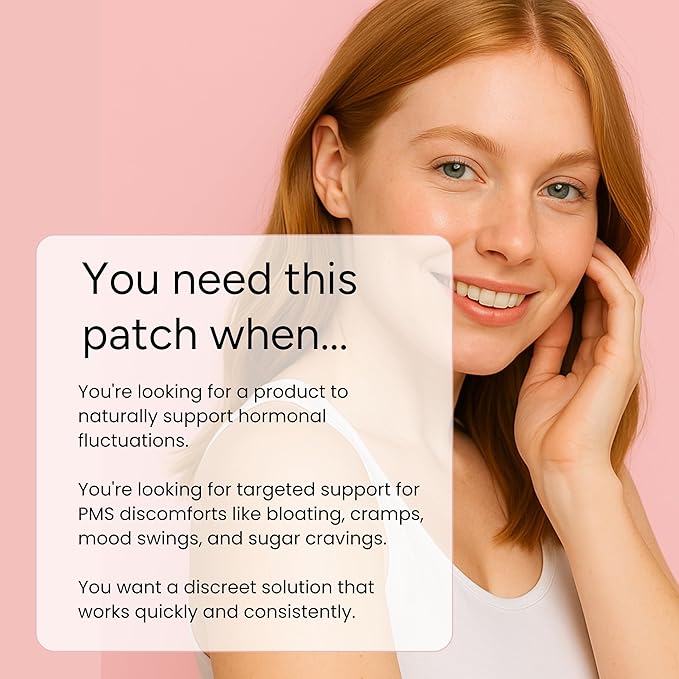 The Patch Remedy Pre Menstrual Patch | Chasteberry Magnesium Evening Primrose Dong Quai B6 &amp Vitamin E | 30 Patches