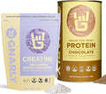 Gnarly Nutrition Creatine Powder Unflavored (16.05oz) and Gnarly Whey Grass-Fed Protein Supplement Chocolate (32.0oz)