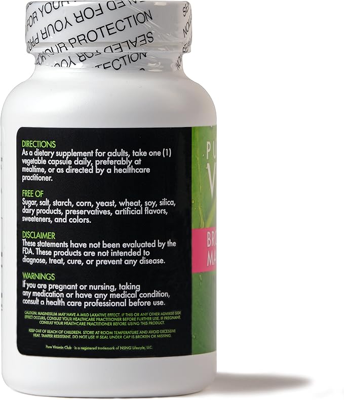 Magnesium 200 Mg Caps - Broad Spectrum. 90 Day Supply. Unique Blend of 4 Magnesium Forms. No Fillers No Binders No Added Ingredients. Pure Vitamin Club Daily Magnesium Caps + Free eBook!
