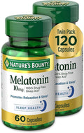 Nature's Bounty Melatonin Promotes Relaxation and Sleep Health 10mg Capsules 60 Ct (2 Pack)