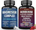 Magnesium Complex &amp Berberine Supplement Bundle (120 Capsules)
