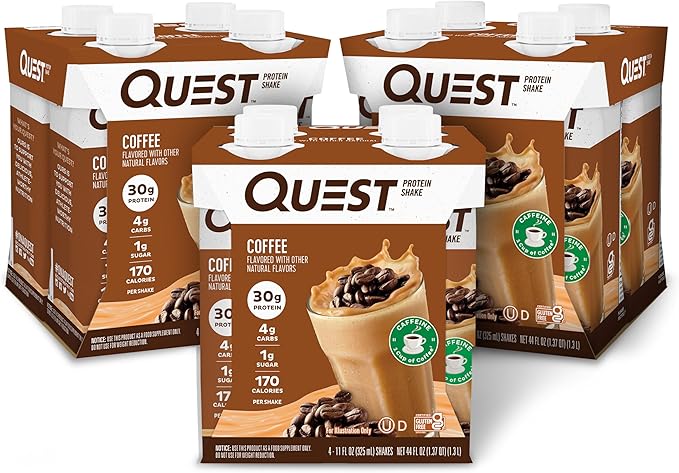 Quest Protein Shake Bundle - Chocolate (Pack of 12) and Coffee (Pack of 12)