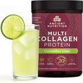 Ancient Nutrition Collagen Powder Protein Multi Collagen Protein Cucumber Lime Hydrolyzed Collagen Peptides Supports Skin and Nails Joint Supplement 18.6oz