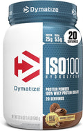Dymatize ISO100 Whey Protein Powder Isolate Gourmet Chocolate 25g of Protein 20 Servings 5.5g BCAAs Less Than 120 Cal. Gluten Free 1g Fat 1g Sugar 2g Carb