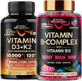 NUTRAHARMONY Vitamin D3 K2 Capsules &amp Vitamin B-Complex Gummies