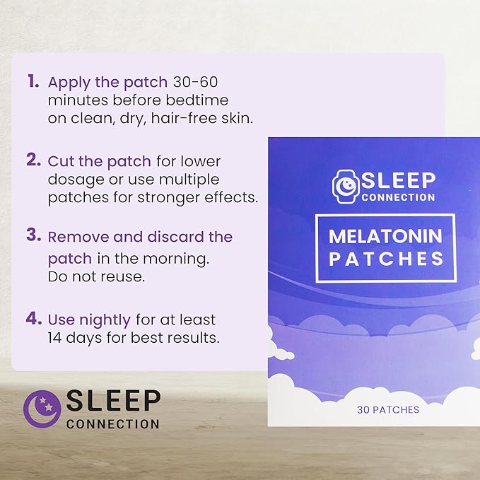 Melatonin Patches for Adults - 60 Beige Sleep Patches for Adults Skin Friendly Sleep Promoting Stickers with Natural Ingredients - Supports Better Sleep &amp Relaxation - 2 packs of 30