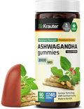 BIO KRAUTER® Ashwagandha Gummies for Mood Magic &amp Relaxation Support 2000 mg - Vegan Ashwagandha Supplements for Women &amp Men - 90 Relax Gummies - 45 Days of Supply Mango Flavor - Non-GMO