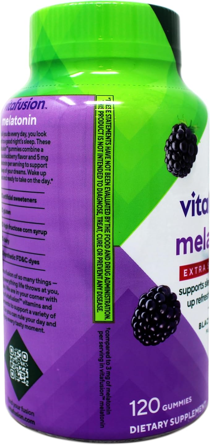 Extra Strength Melatonin BlackBerry 5mg 120 Count (2 Bottles)
