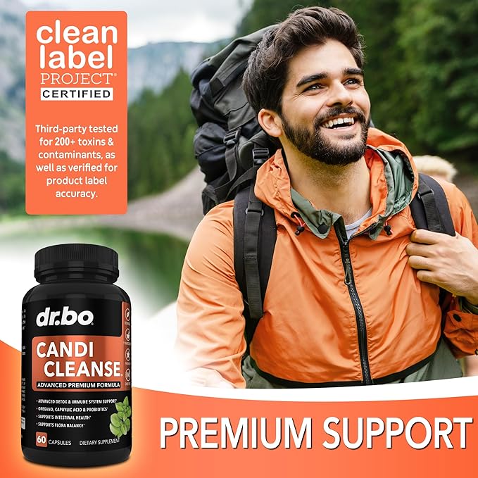 Multi Collagen Peptides &amp Candida Cleanse - Type I II III V &amp X Multi Collagen Skin Hair &amp Nails - Extra Strength Probiotic Complex Cleanser Natural Oral Herbal Oregano &amp Capryl