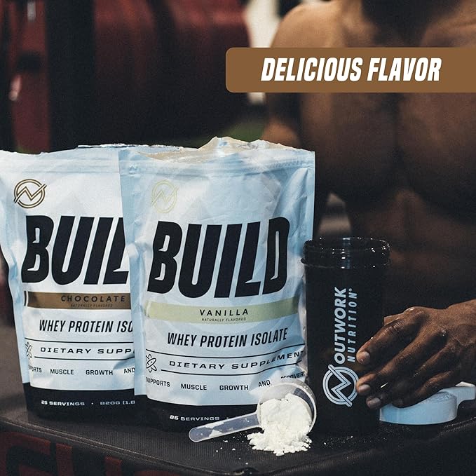 Outwork Nutrition Whey Isolate Protein Powder - Accelerates Muscle Building &amp Recovery - Low Lactose Gluten-Free - Post Workout Supplement - Enhanced Protein Synthesis 1.8lbs Chocolate