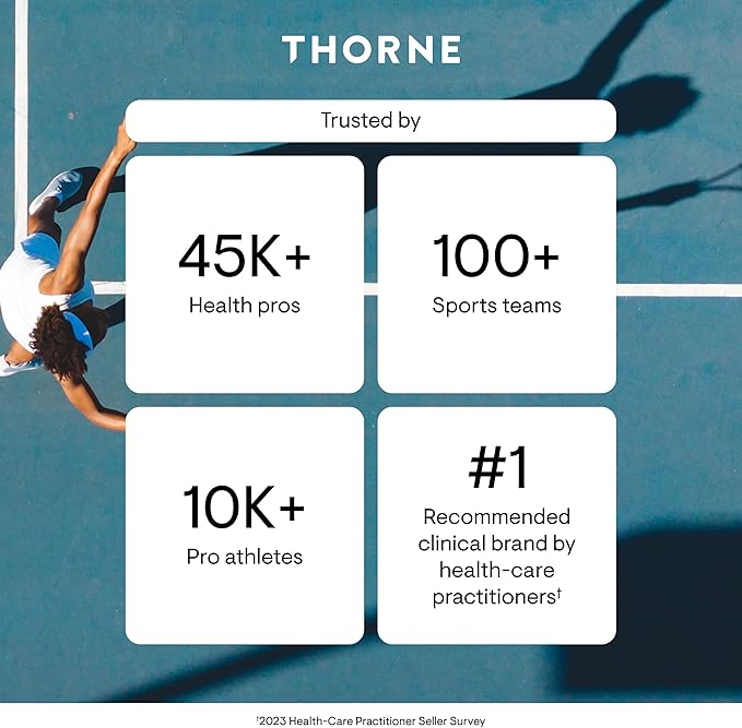 THORNE - Plant Protein - 22 Grams of Vegan Protein Powder - Pea Rice &amp Chia Seed Protein with Complete Amino Acid Profile - NSF Certified for Sport - Vanilla - Gluten-Free - About 20 Servings