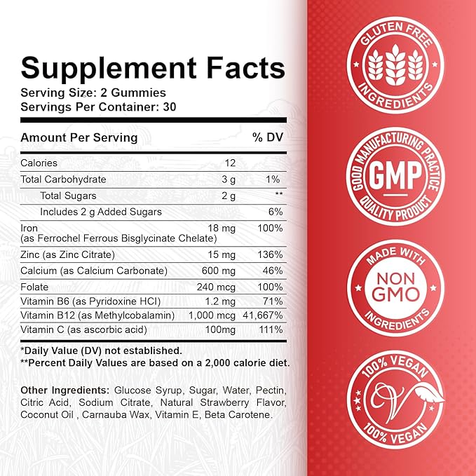 Iron Gummies Supplement for Adults &amp Kids | Shilajit Himalayan Gummies | Bundle