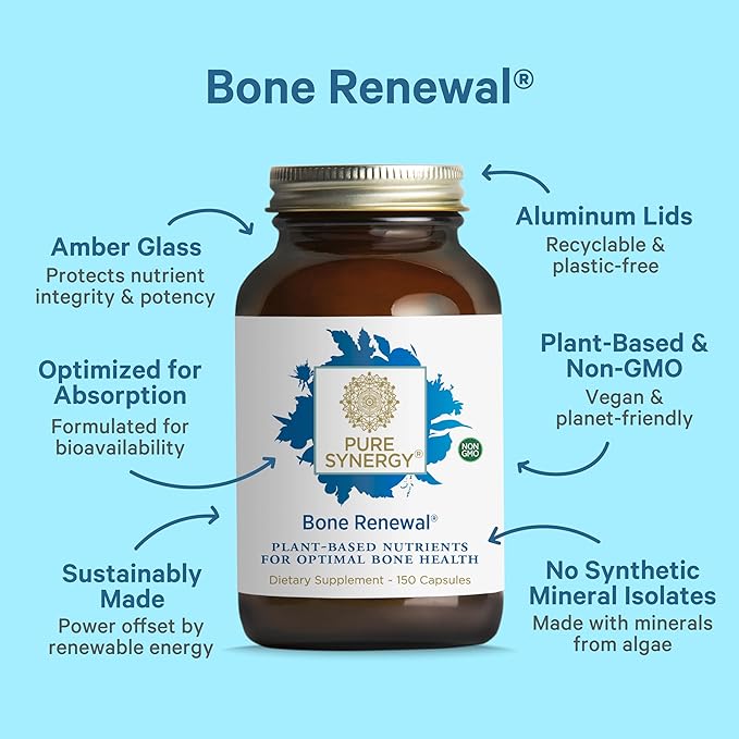 PURE SYNERGY Vibrant Aging Bundle | for Bone Health with Calcium Magnesium and K2 | for Eye Health with Astaxanthin | Cellular Support Supplement with Selenium | Non-GMO and Vegan