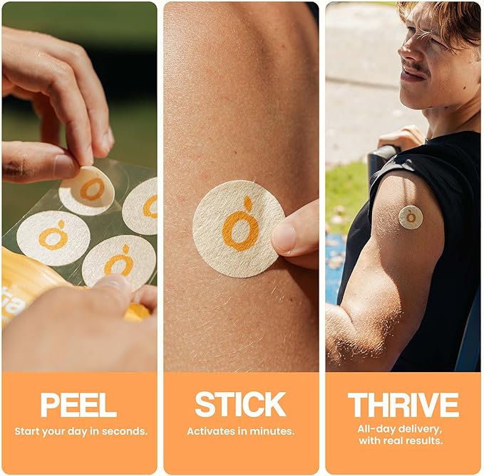 Multivitamin Patches for Women | Topical Daily Iron &amp Vitamin Patches | Supports Energy Beauty Hair Skin &amp Nails | Vegan Water-Resistant Kind to Sensitive Skin | 30 Count