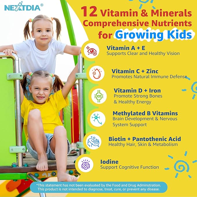 Kids Multivitamin Gummies 60 Counts with Saffron Gummies for Kids 120 Counts