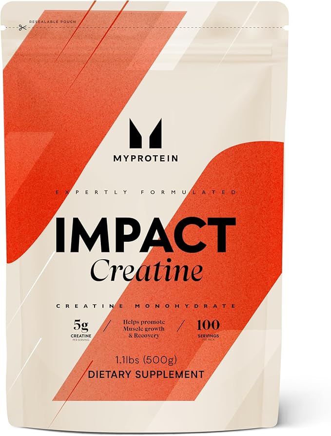 Myprotein Creatine Monohydrate Powder 100 Servings (1.1lbs) Pure Unflavored Creatine Powder Post/Pre Workout Supplement for All Sports &amp Exercises