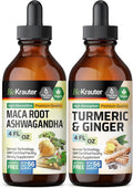 Maca Ashwagandha Tincture 4 Fl. Oz. &amp Turmeric Ginger Tincture 4 Fl. Oz.