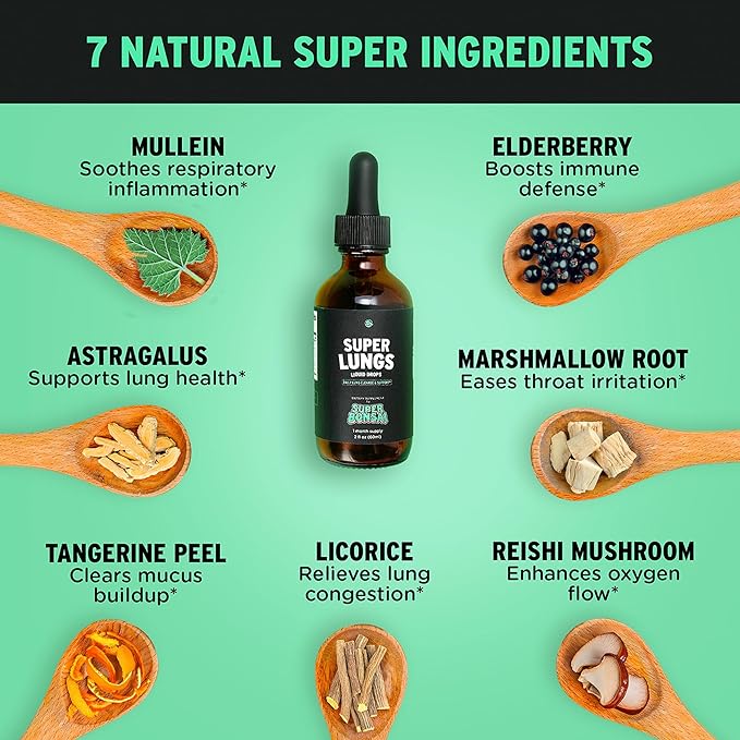 Super Liver &amp Super Lungs Bundle – Natural Herbal Support for Liver Function Lung Health and Daily Wellness – Milk Thistle Ginseng &amp Herbal Extracts – Vegan Non-GMO Formula