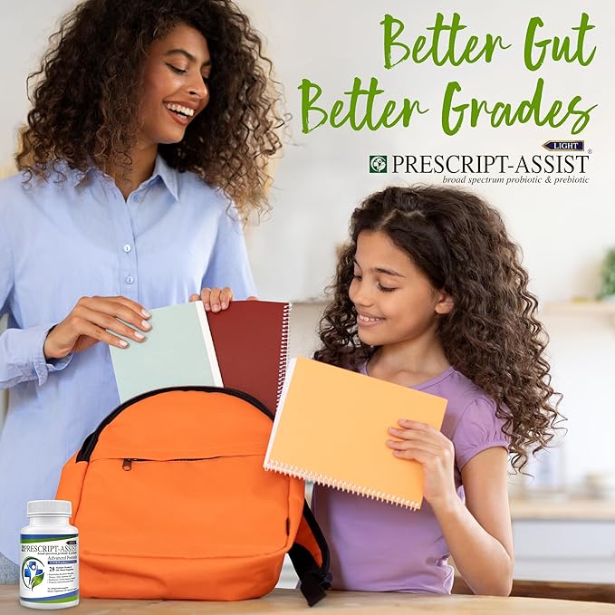 Prescript-Assist Light - 28 Strains Soil Microflora Probiotic and Prebiotic for Children &amp Adults with Advanced Formula - Soil Based Probiotics for Gut Health - No Refrigeration Needed 60 Caps