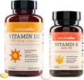 NatureWise Vitamin D3 5000IU (125mg) 360 Count + Vitamin E 400 IU (180mg DL-Alpha) 60 Count - Bundle for Immune Energy Heart Health Support - Soy Dairy Gluten Free Non-GMO Halal Gelatin