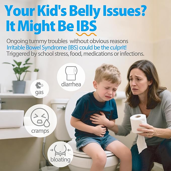 Life-Space Children IBS Support Probiotic Clinically Proven to IBS Relief 4 in 1 Kids Probiotic 21 Billion CFU Supports Reduce Symptoms of IBS Include Bloating Gas &amp Diarrhea 60 Grams