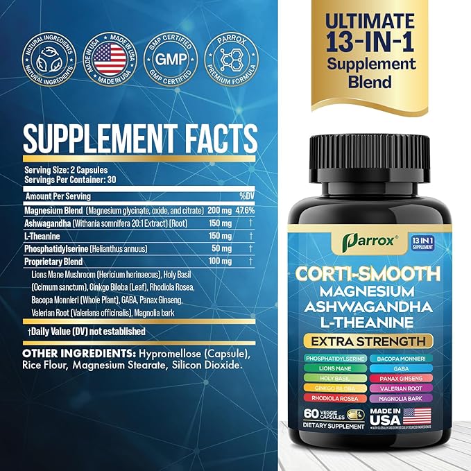Shining Serenity Set – 27-in-1 Cortisol &amp Collagen Support Supplement Bundle for Calm Skin Hair Nails &amp Daily Vitality – with Ashwagandha L-Theanine Collagen Types I–V Biotin