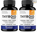 Sandhu's Thyroid Support with Selenium Zinc Iodine L Tyrosine Ashwagandha | Pure Health Supplement for Women &amp Men |70 Count (Pack of 2) 70 Days Supply