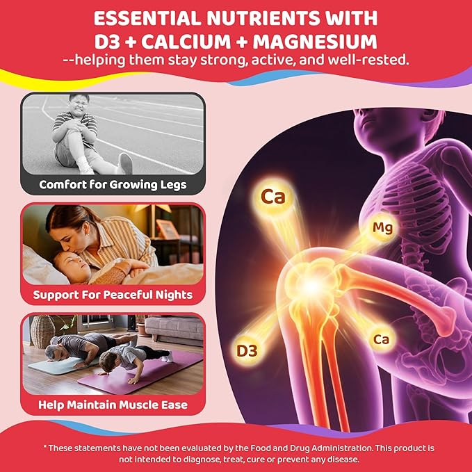 Vitamin D3 K2 + Calcium Liquid-Filled Gummies for Kids &amp Teens + Collagen Peptides Soft Chews 3000mg for Women &amp Men