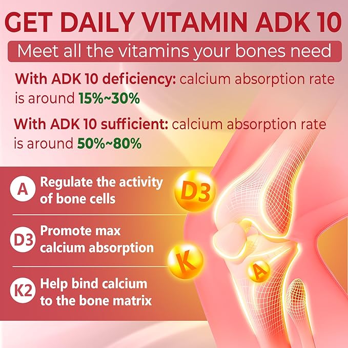 Vitamin D3 + K2 + A Gummies 5000IU/10000 IU - Vitamin D3 Con K2 Supplement with Calcium Magnesium Zinc Vitamin C &amp E High Dose Ultimate Absorbency for Bones Muscles Teeth Vision Vegan 2 Pack