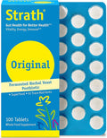 Strath Nutritional Yeast Tablets - Vegetarian Lactose Free Artificial Additive Free - Digestive Support Nutrient Absorption - Unflavored Daily Supplement - Prebiotic and Postbiotic