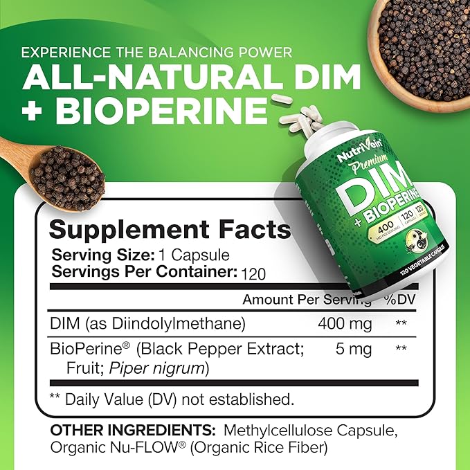 Nutrivein Premium Resveratrol Capsules and DIM Supplement Bundle: High-Absorption Resveratrol Supplement and DIM for Recovery Balance and Vitality
