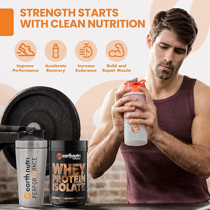 Whey Isolate Protein Powder – Post Workout Recovery Powder for Muscle Recovery &amp Growth – 25g Protein – Easily Digestible – Non-GMO &amp Gluten-Free – Chocolate Flavor – 20 Servings (1.41 lbs)