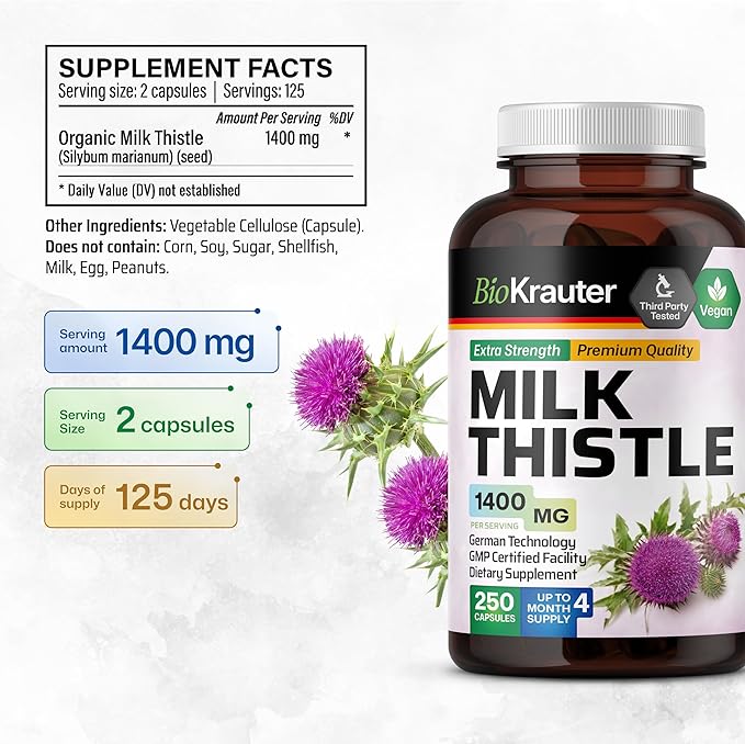 Turmeric with Black Pepper Tincture 4 Fl. Oz. &amp Milk Thistle 250 Capsules.