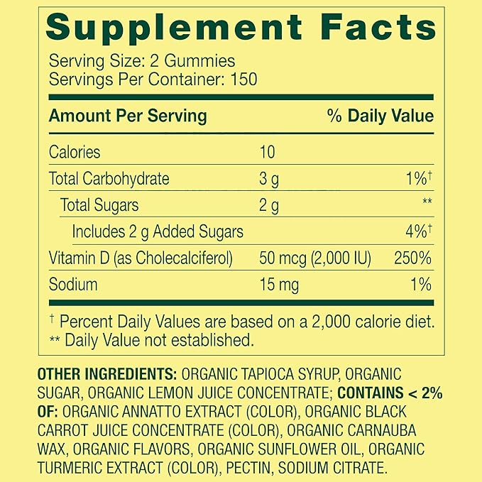 SUREFECT Spring Valley Vitamin D3 50mcg (2000 IU) Gummies - 300 Count - Bone &amp Immune Support Mixed Berry Flavor Vegetarian Organizer.