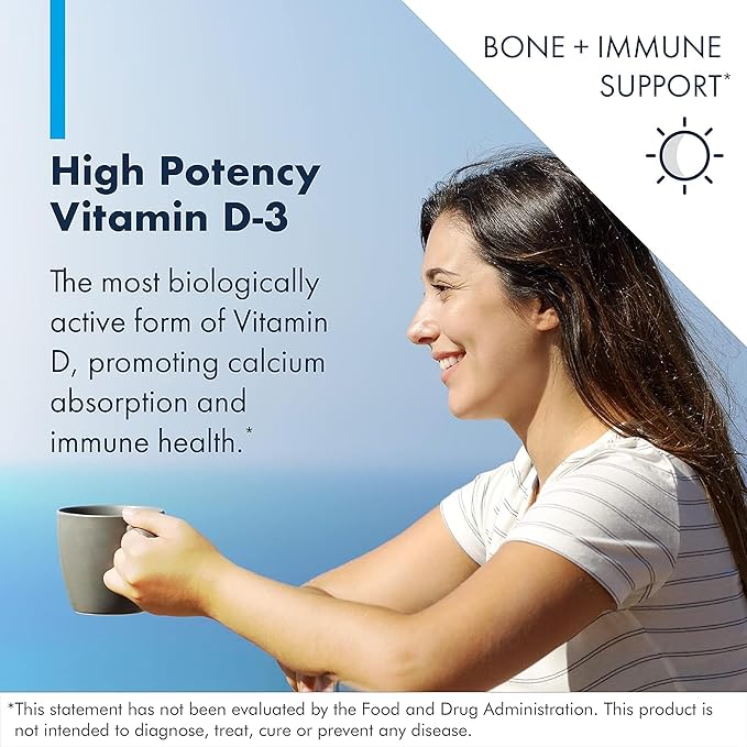 Metabolic Maintenance Vitamin D3 2000 IU - Delivers 50 mcg Vitamin D3 - Supports Bone Strength Immune Balance &amp Mood Wellness - 120 Servings - 120 Capsules
