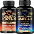 Turmeric Curcumin Capsules &amp Omega 3 Fish Oil Softgels