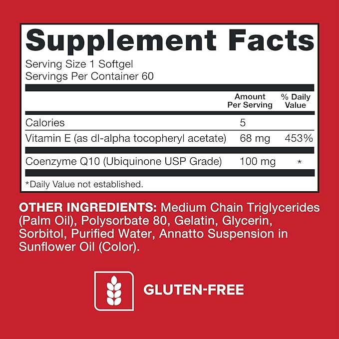 Qunol Ultra CoQ10 100mg 3X Better Absorption Patented Water and Fat Soluble Natural Supplement Form Coenzyme Q10 Antioxidant for Heart Health Packs Softgels 120 Count
