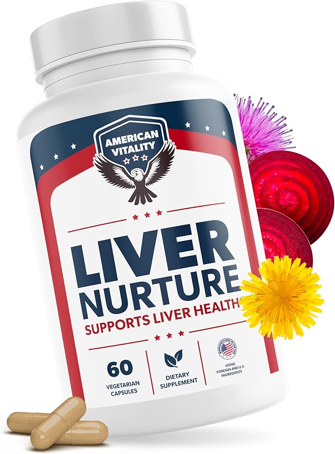 Liver Nurture - Liver Supplement Formula with Milk Thistle Artichoke Dandelion Beet Root Turmeric &amp More - Liver Support Supplements - 60 Capsules
