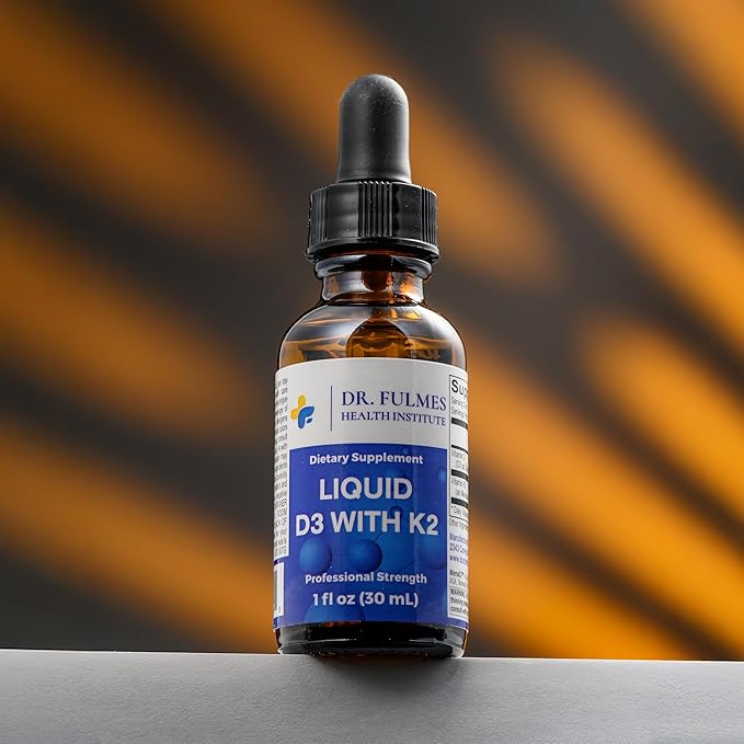 Liquid Vitamin D3 with K2 Bone Strength • Cardiovascular Health • Immune Support